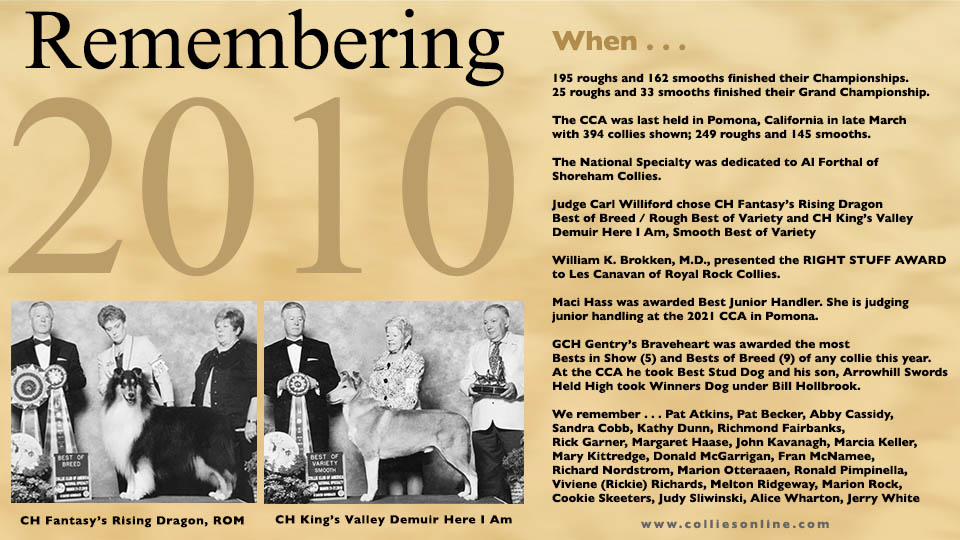 Colliesonline.com -- Remembering 2010
