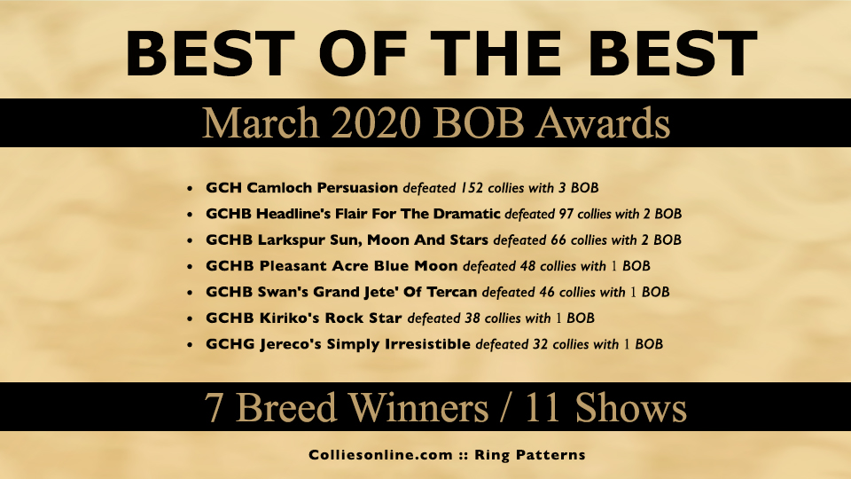 Colliesonline.com -- Best of The Best / March 2020 BOB Awards