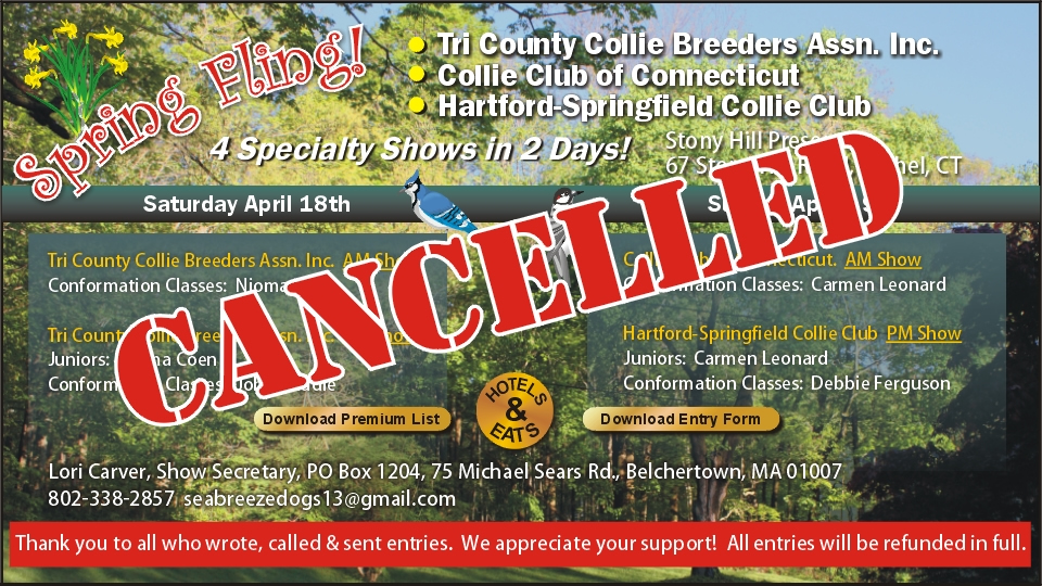 Tri County Collie Breeders Association -- 2020 Specialty Shows