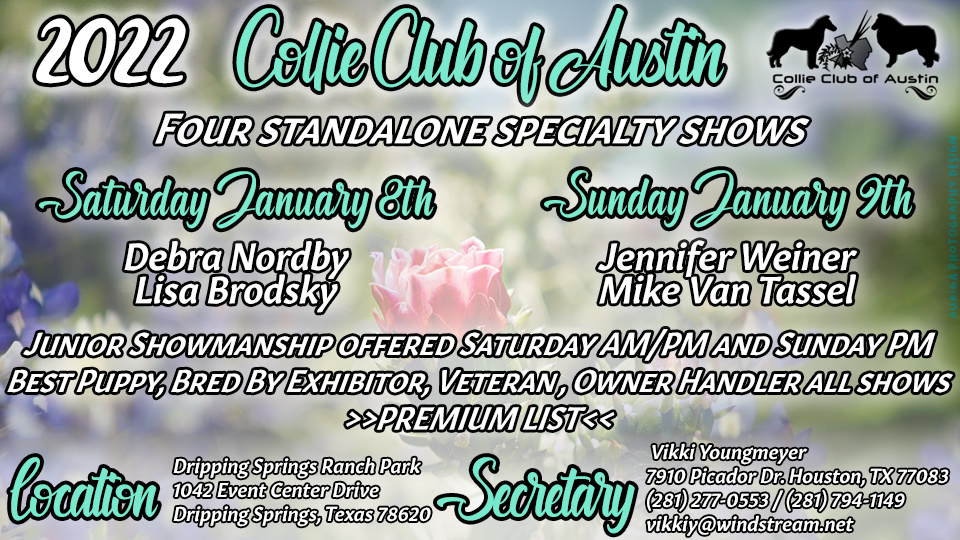 Collie Club Of Austin -- 2022 Specialty Shows