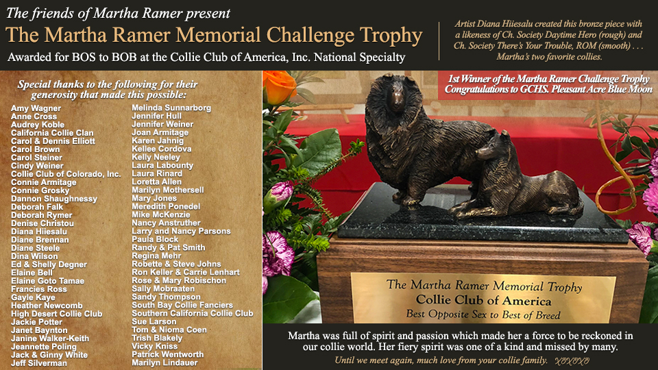 The friends of Martha Ramer -- The Martha Ramer Memorial Challenge Trophy