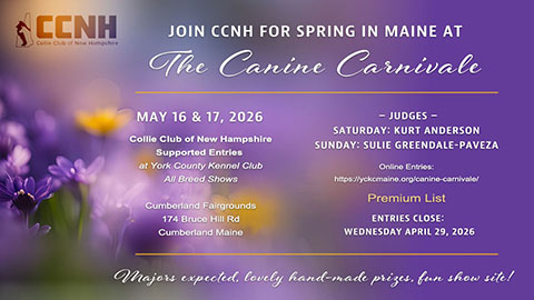 Collie Club of New Hampshire -- 2026 Supported Entry Shows